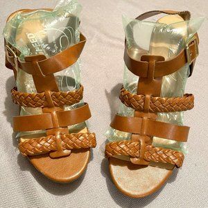 American Eagle Women's Tan/Brown High Heel Wrap Shoe Size 9